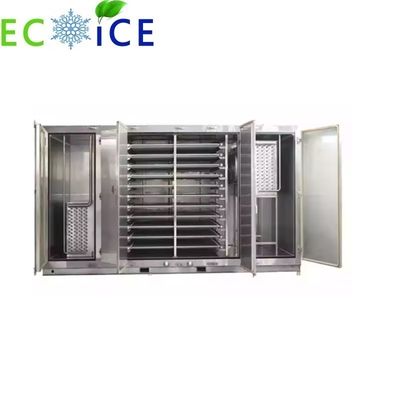Automatic Stacking and Loading System for Processed Meat and Poultry Products Contact Plate Freezer