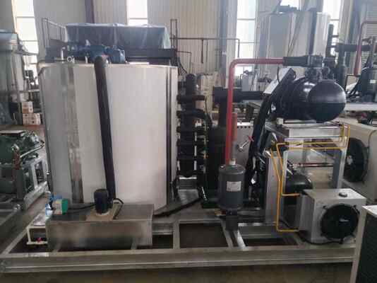 Ecoice 5-Ton Ice Machine Stainless Steel Automatic water cooling Industrial Commercial Ice Flake Machine for Fish Markets