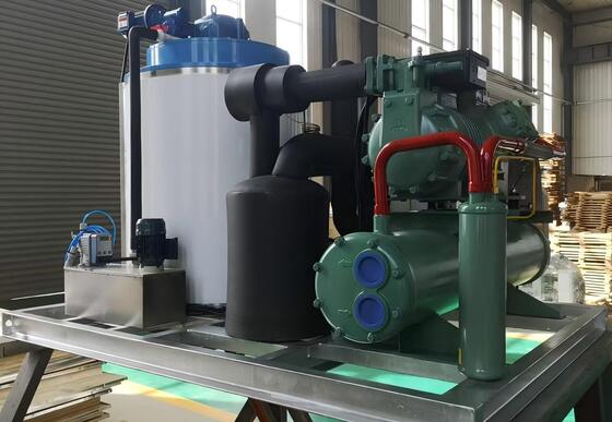 Ecoice Factory Price 5 Ton Water Cooling Flake Ice Machine for  Fishery Industry Seafood Preservation