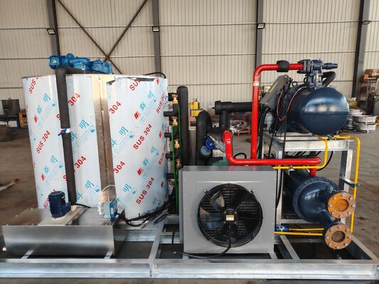 Ecoice 2026 New 10 tons High Efficiency Flake Ice Machine Manufacturer Ice Flake Machine Commercial SS304 Material Ice Flake Maker