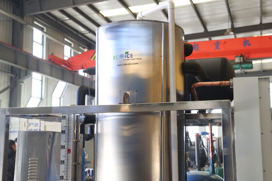 10T/day Stainless Steel PLC Controlled Industrial Tube Ice Machine with Motor for Food Processing Fisheries Long Service Life